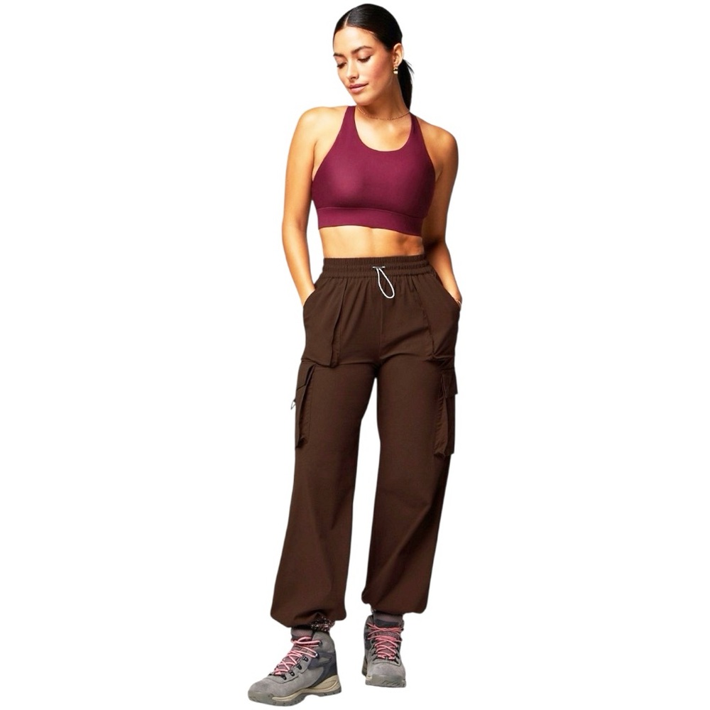 Fabletics Brown Cargo Track Pants - image 7